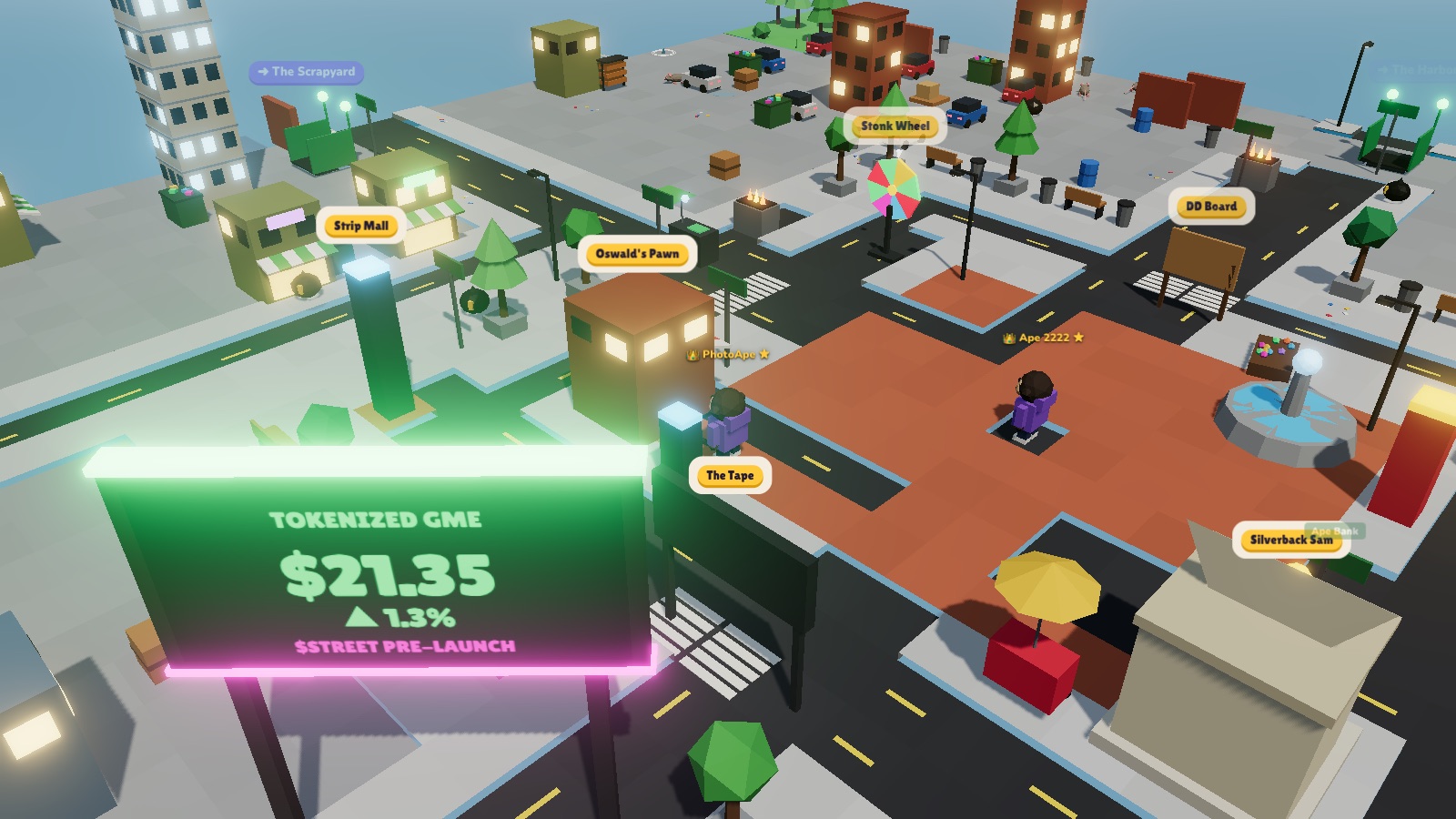 Ape Street plaza in 3D